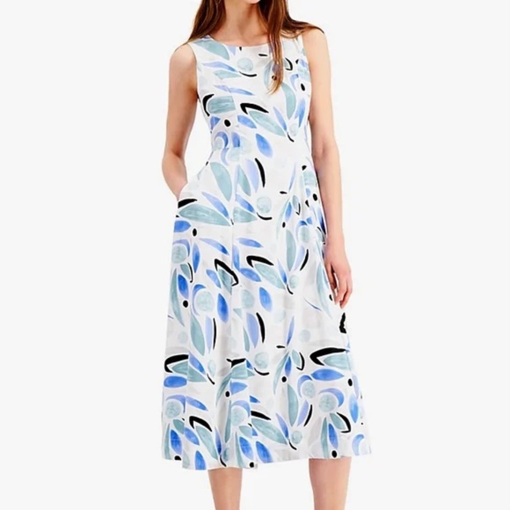 Alfani Women's Printed Fit and Flare Dynamic Dress Sz 6